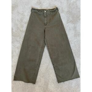 Green Straight Wide 
Leg Jeans